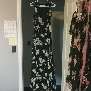 Black floral dress